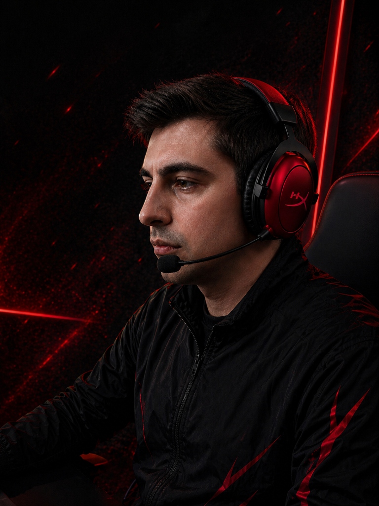 Gamer with headset
